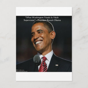 Cartão Postal Barack Obama & Citações de Humor Presentes & Cartõ