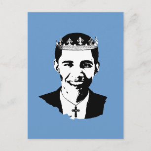 Cartão Postal Barack Obama Crown e Cross