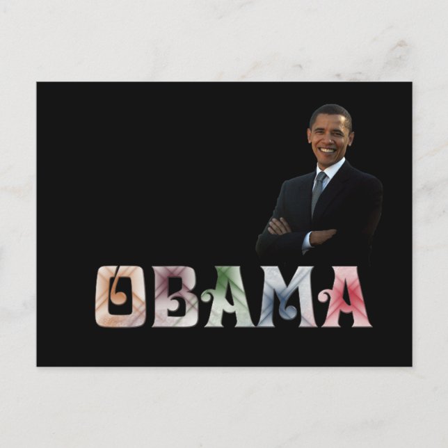 Cartão Postal Barack Obama Design (Frente)