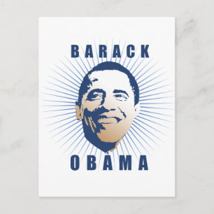 Cartão Postal Barack Obama Face T-shirt