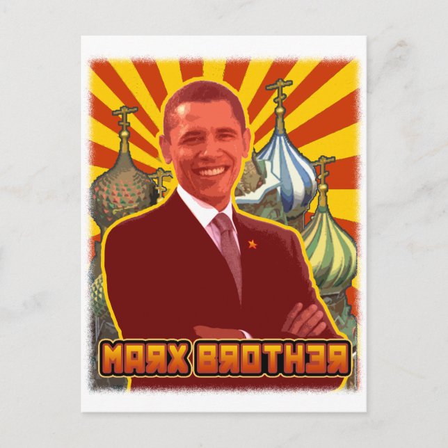Cartão Postal Barack Obama: Irmão Marx (Frente)