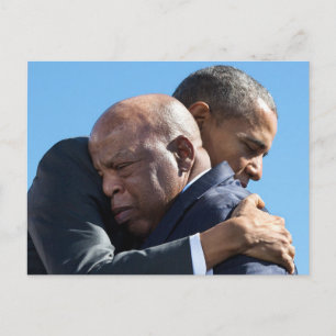 Cartão Postal Barack Obama & John Lewis Hugging