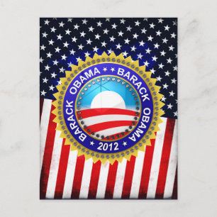Cartão Postal Barack Obama para presidente 2012