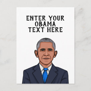 CARTÃO POSTAL BARACK OBAMA PERSONALIZADO