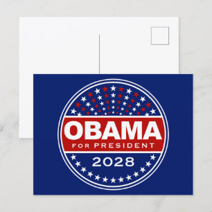 Cartão Postal Barack Obama Presidente 2028