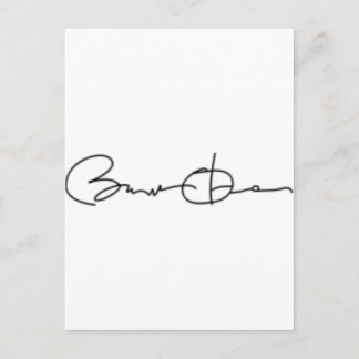 Cartão Postal Barack Obama Signature