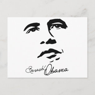 Cartão Postal Barack Obama Signature