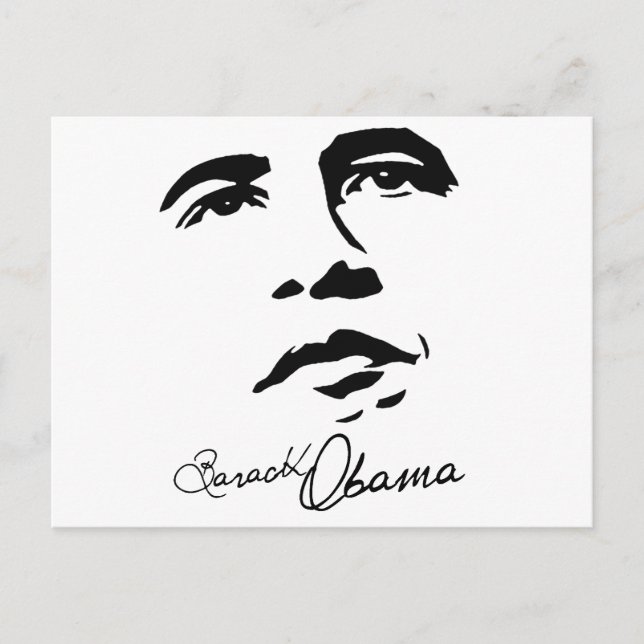 Cartão Postal Barack Obama Signature (Frente)