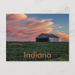 Cartão Postal Barão e Soja em Indiana no Sunset