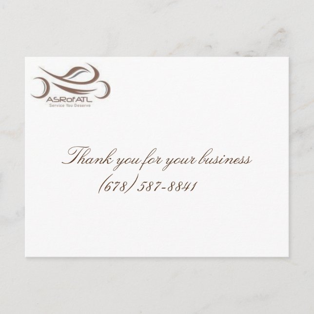 Cartão Postal Barato Reparo do Patinete de Atlanta (Frente)