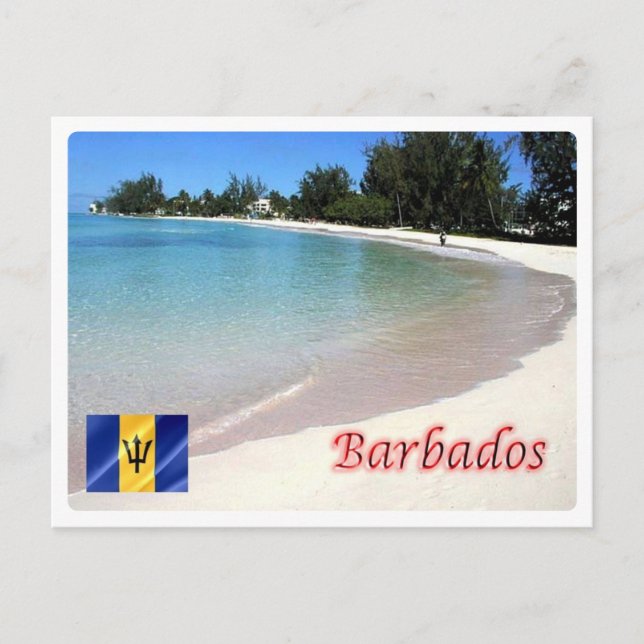 Cartão Postal Barbados - A praia - (Frente)