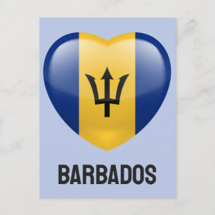 Cartão Postal Barbados Love