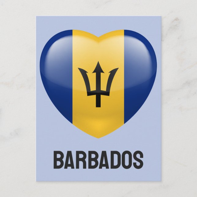 Cartão Postal Barbados Love (Frente)