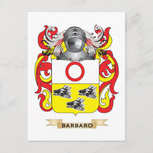 Cartão Postal Barbaro Casaco de Armas (Crest Familiar)