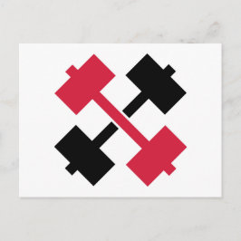 Cartão Postal Barbells cruzados