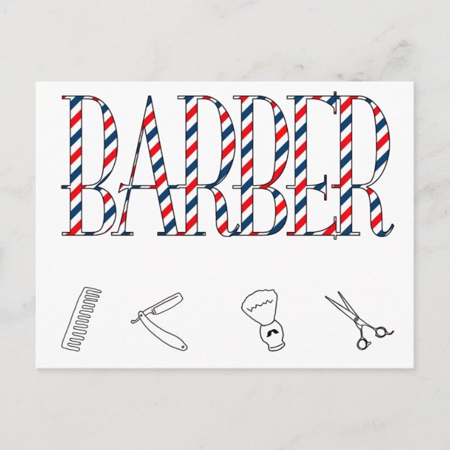 Cartão Postal Barber (Frente)