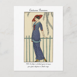 Cartão Postal Barbier Fashion Illustrumes Parisiens