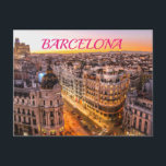 Cartão postal Barcelona<br><div class="desc">bela vista panorâmica da cidade em Barcelona com um céu encantador</div>