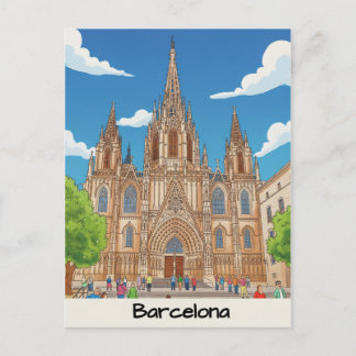 Cartão Postal Barcelona Cathedral