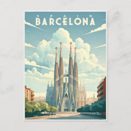 Cartão Postal Barcelona: Cidade Vibrante de Espanha Incrível