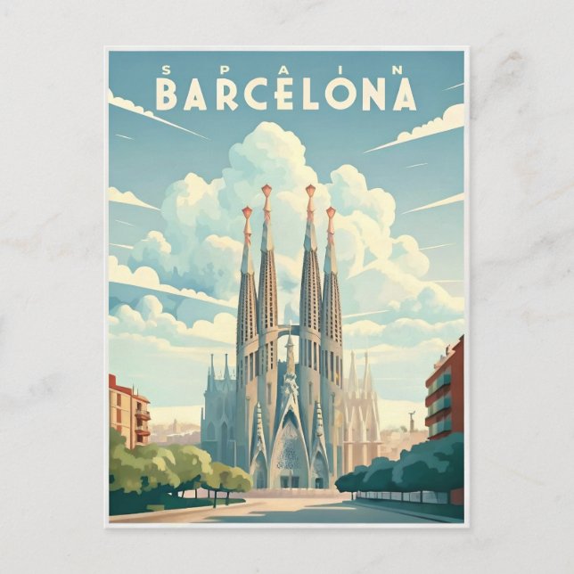 Cartão Postal Barcelona: Cidade Vibrante de Espanha Incrível (Frente)