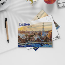 Cartão Postal Barcelona, Espanha - Park Guell