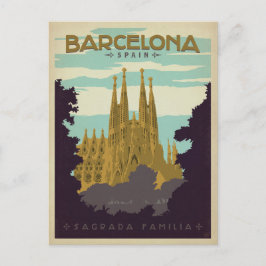 Cartão Postal Barcelona, Espanha - Sagrada Família