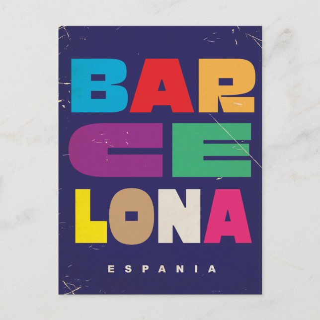 Cartão Postal Barcelona Espania (Frente)