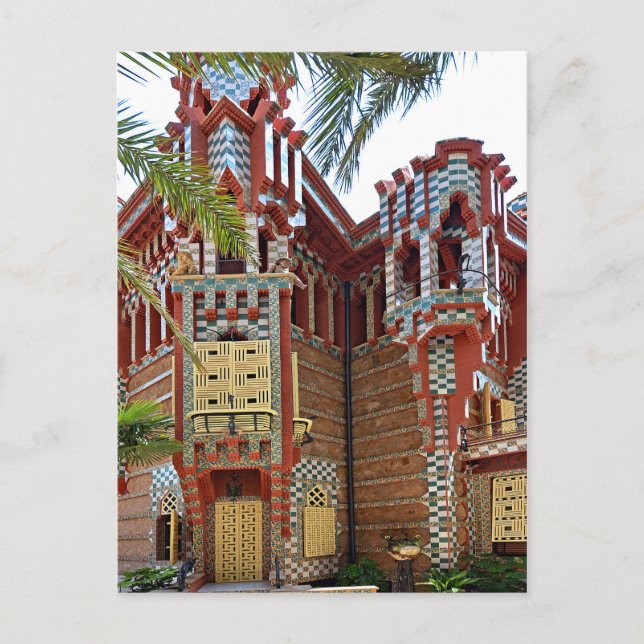 Cartão Postal Barcelona. Gaudí. Casa Vicens. (Frente)