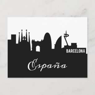 Cartão Postal Barcelona Landmarks postcard