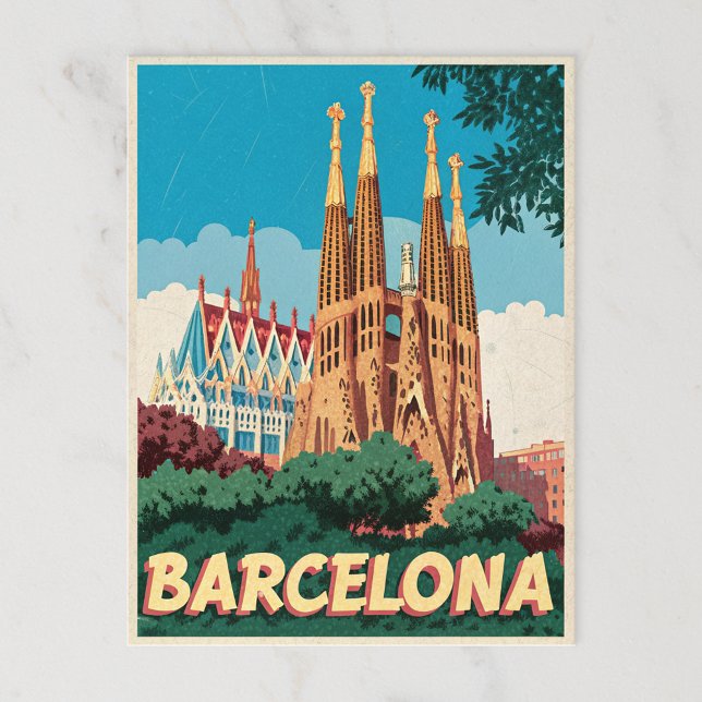 Cartão Postal Barcelona Retro (Criador carregado)