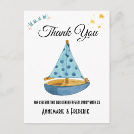 Cartão Postal Barco à vela de revelação de gênero 