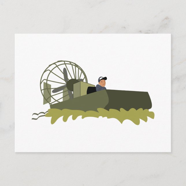 Cartão Postal Barco Aéreo Bayou (Frente)