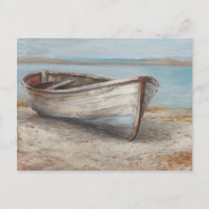 Cartão Postal Barco Branco na orla