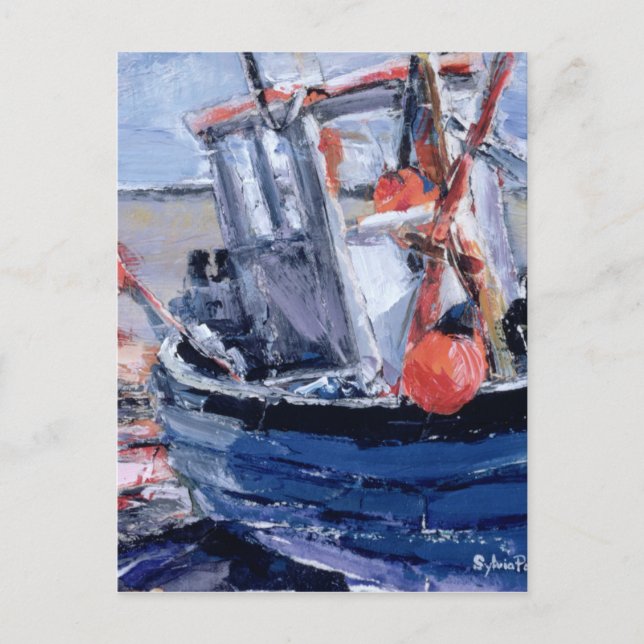 Cartão Postal Barco com Red Buoy (Frente)