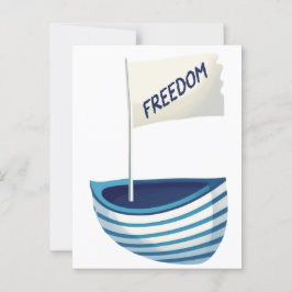 Cartão Postal Barco da Liberdade Náutica