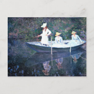 Cartão Postal Barco das mulheres - Claude Monet