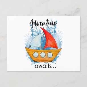 Cartão Postal Barco de Aventura Espera