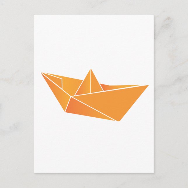 Cartão Postal Barco de Origami (Frente)