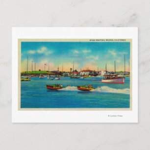 Cartão Postal Barco de velocidade em Balboa, CaliforniaBalboa, C