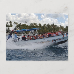 Cartão Postal BARCO DE VELOCIDADE NA REPÚBLICA DOMINICANA  Cartã