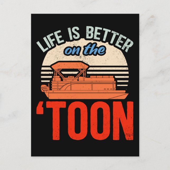 Cartão Postal Barco do Capitão Barco Pontoon (Frente)