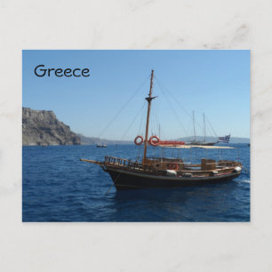 Cartão Postal Barco Grego