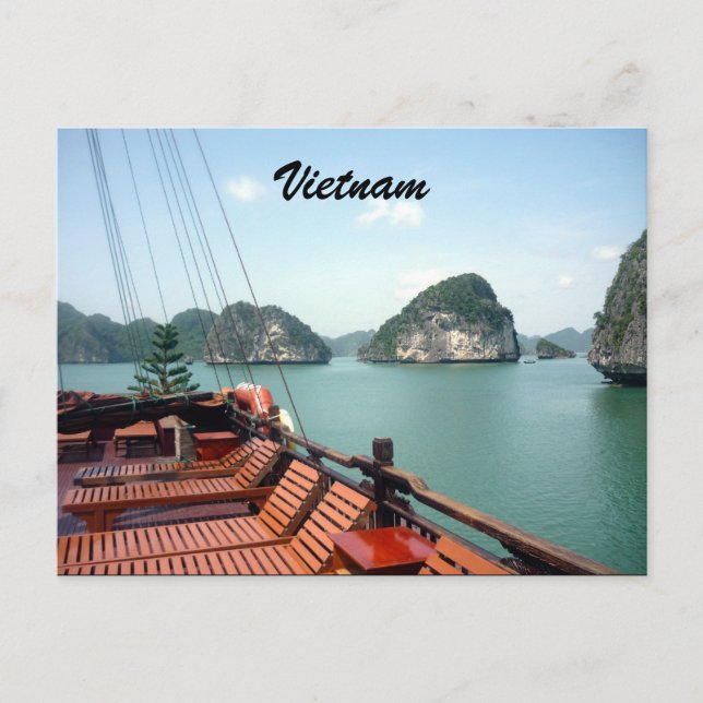 Cartão Postal barco halong (Frente)