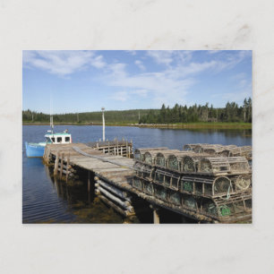 Cartão Postal Barco Lagosteiro, Mushaboom, Nova Scotia, Canadá
