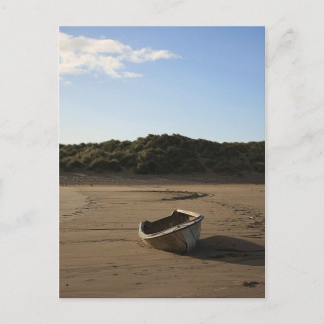 Cartão Postal Barco na Praia (Frente)