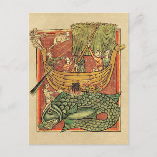 Cartão Postal Barco Naufragado em Baleia