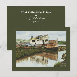 Cartão Postal Barco Point Reyes - Mini Impressões Colecionávei