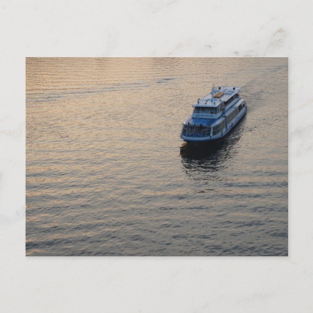 Cartão Postal barco solitário (Frente)