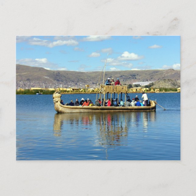Cartão Postal barco-titicaca (Frente)